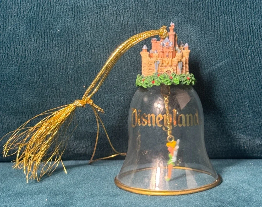 Disneyland Tinkerbell Castle Bell Shaped Ornament 3.75